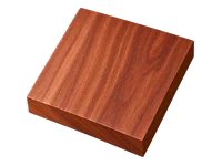 Muestra de madera sólida de caoba: café rojizo con brillo natural