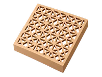 Pieza cuadrada de MDF con un diseño geométrico calado