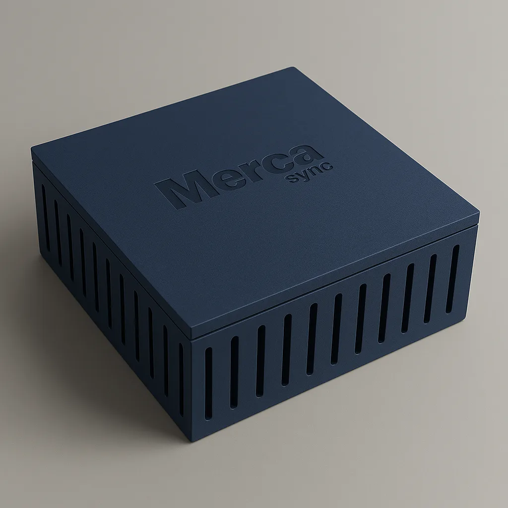 Caja con diseño de contenedor, Mercasync · prototipo — foto 1 de 2